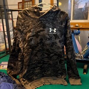 Under Armour Black and Gray Camo Hoodie